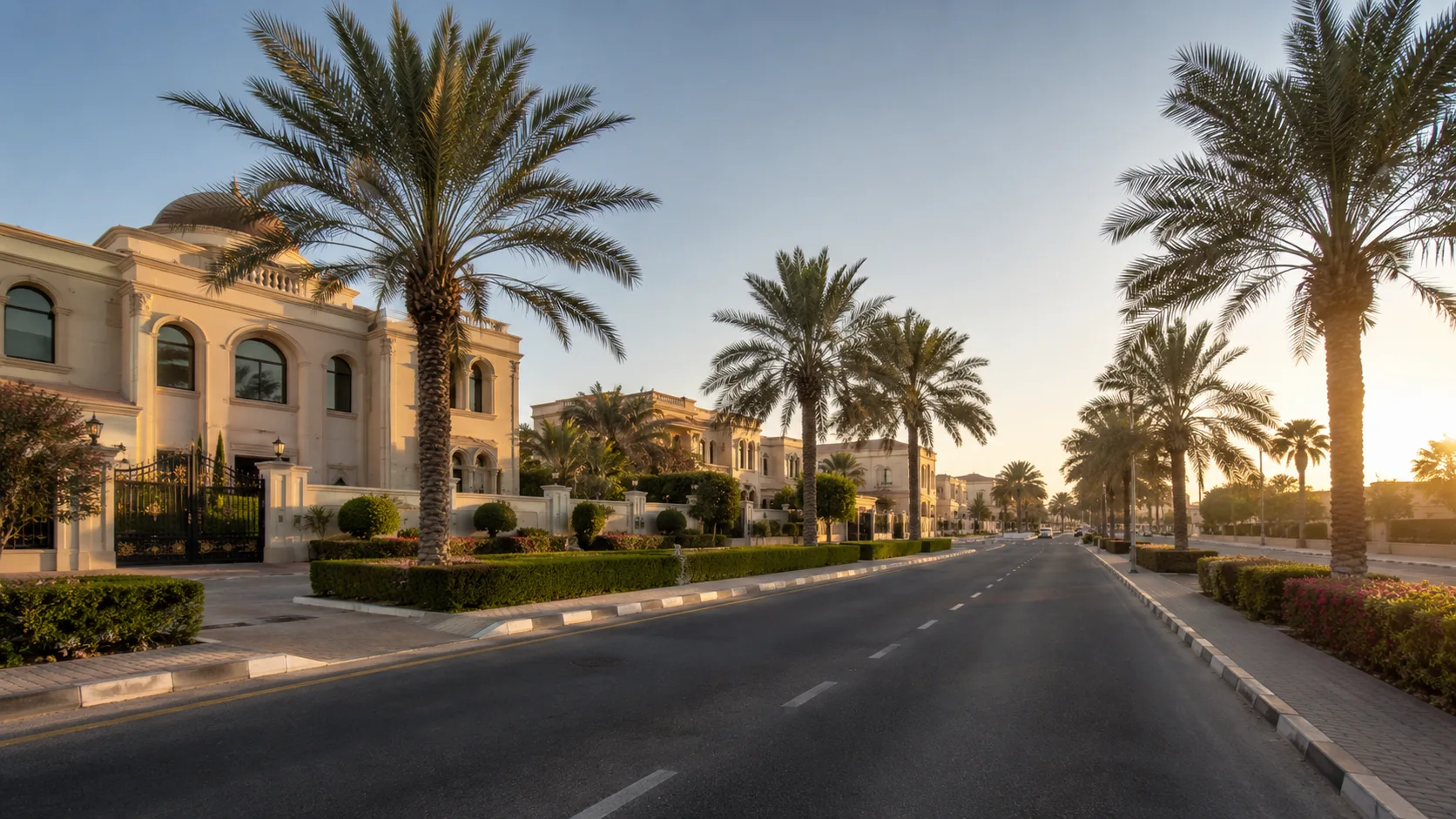 Khalifa City Abu Dhabi mainland residential community with standalone villas and wide roads