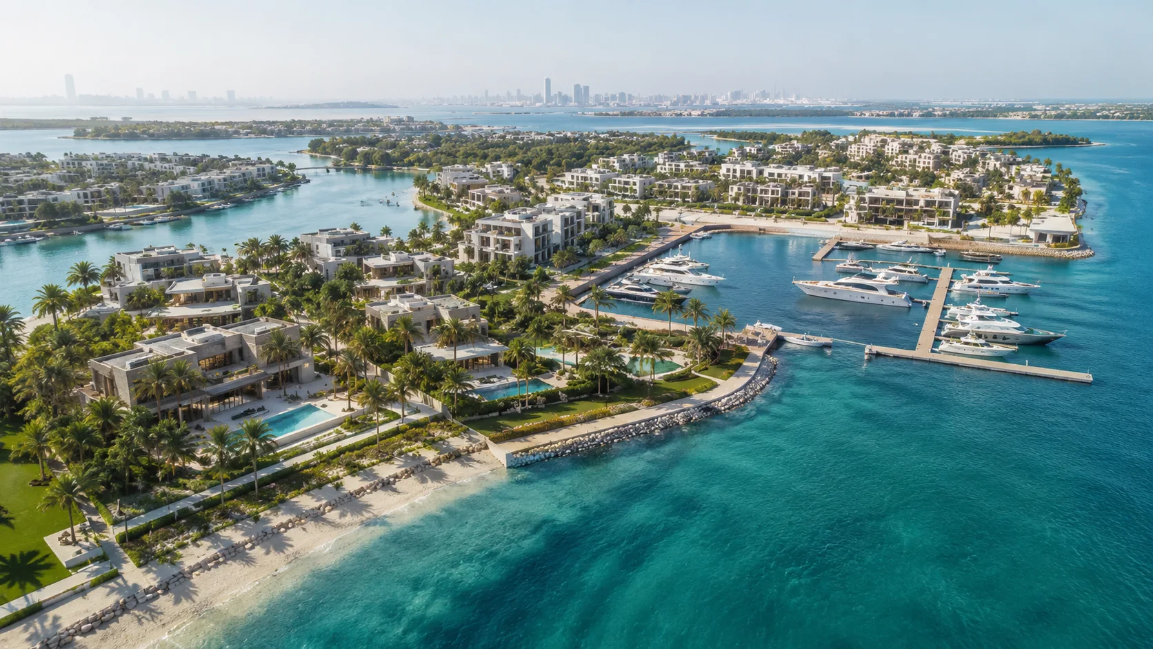 Ramhan Island Abu Dhabi exclusive waterfront villas