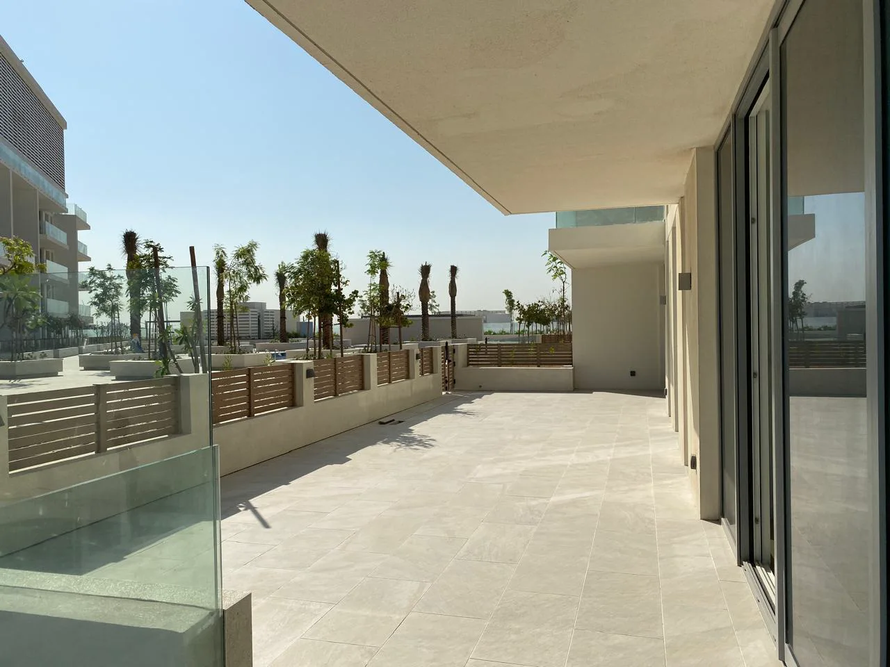 Sea facing terrace at Mamsha Al Saadiyat